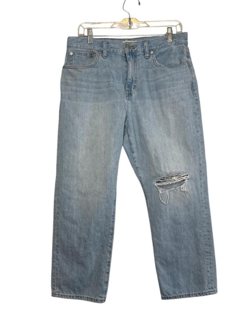 Madewell Women's 90's Straight Crop Jeans SIze 30P Distressed